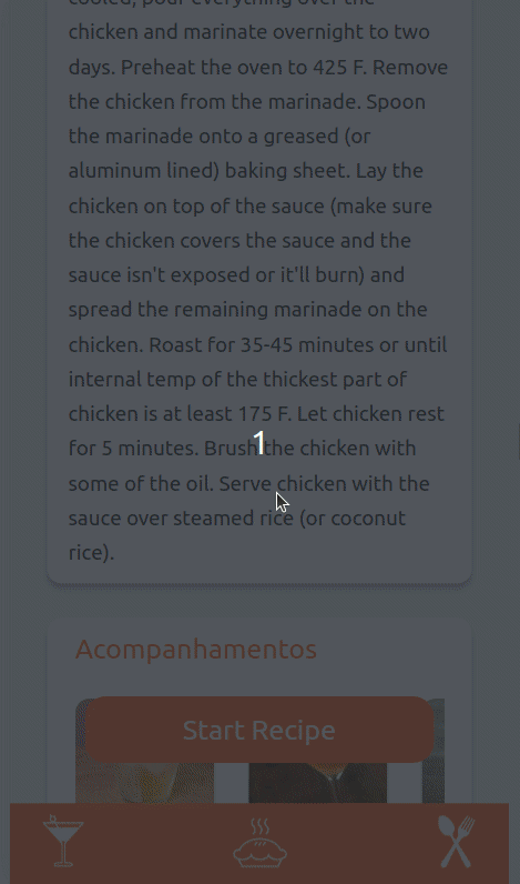 gif de iniciando receita